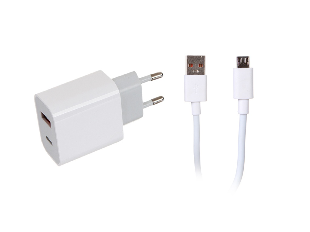 

Зарядное устройство mObility NQC-13 2xUSB + кабель MicroUSB White УТ000032787, NQC-13