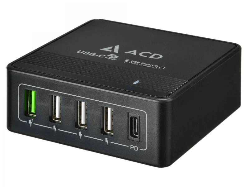 

Зарядное устройство ACD 5xUSB 1PD + 1QC + 3Smart ACD-P605U-V1B, ACD-P605U-V1B