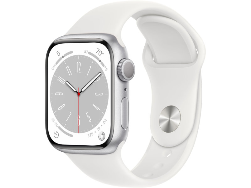 Умные часы APPLE Watch Series 8 GPS 41mm Silver Aluminum Case with White Sport Band - M/L MP6M3 умные часы apple watch series 9 45 мм sport band silver size m mr9d3