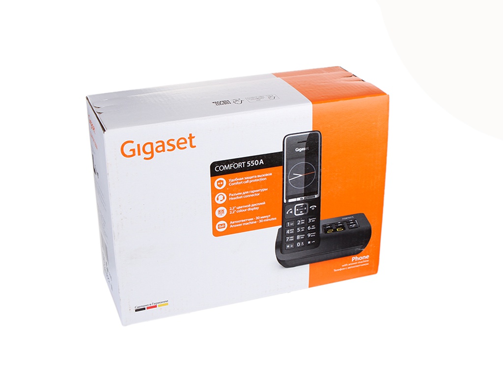 Радиотелефон Gigaset Comfort 550A RUS Black радиотелефон gigaset a170 umbra s30852 h2802 d204