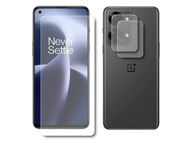 

Гибридное защитное стекло Krutoff для OnePlus Nord 2T + защита камеры 2шт 271456, OnePlus Nord 2T