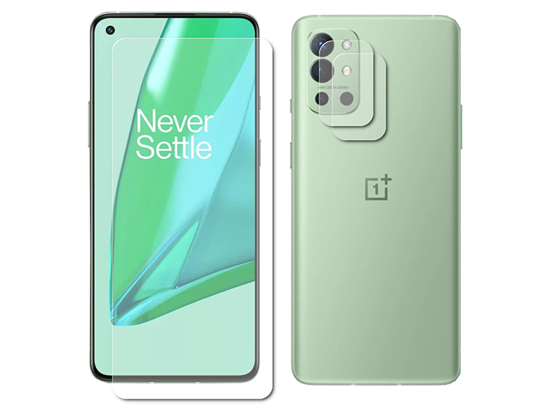

Гибридное защитное стекло Krutoff для OnePlus 9R + защита камеры 2шт 271459, OnePlus 9R