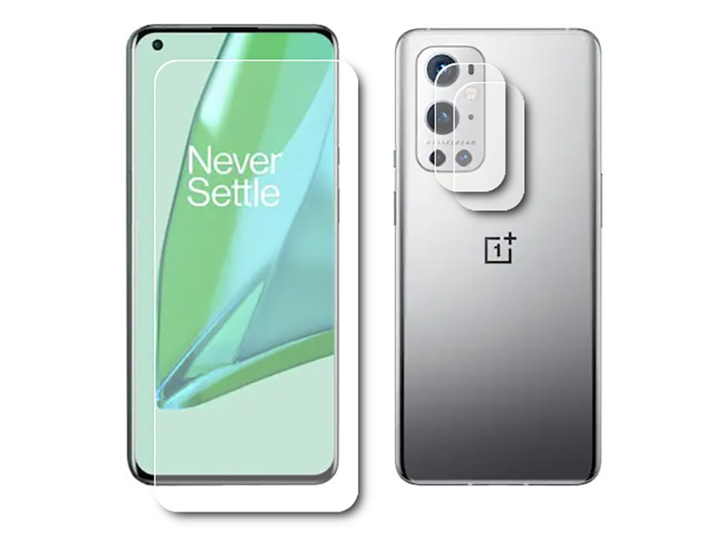 

Гибридное защитное стекло Krutoff для OnePlus 9 Pro + защита камеры 2шт 271460, OnePlus 9 Pro