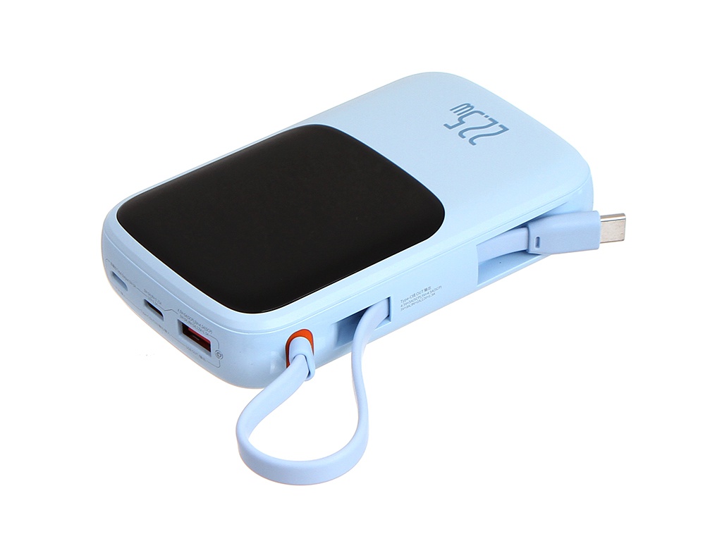 

Внешний аккумулятор Baseus Power Bank Qpow Pro Digital Display Fast Charge 10000mAh 22.5W Blue PPQD020103, PPQD020103