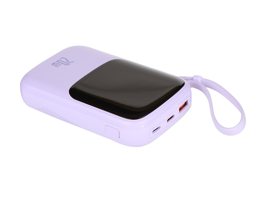 Внешний аккумулятор Baseus Power Bank Qpow Pro Digital Display Fast Charge 10000mAh 20W Purple PPQD020005 внешний аккумулятор xiaomi fast charge pb3 18w 10000mah white vxn4273gl