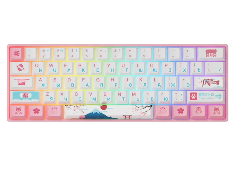 

Клавиатура Akko 3061 RGB Jelly Pink 500200, 3061