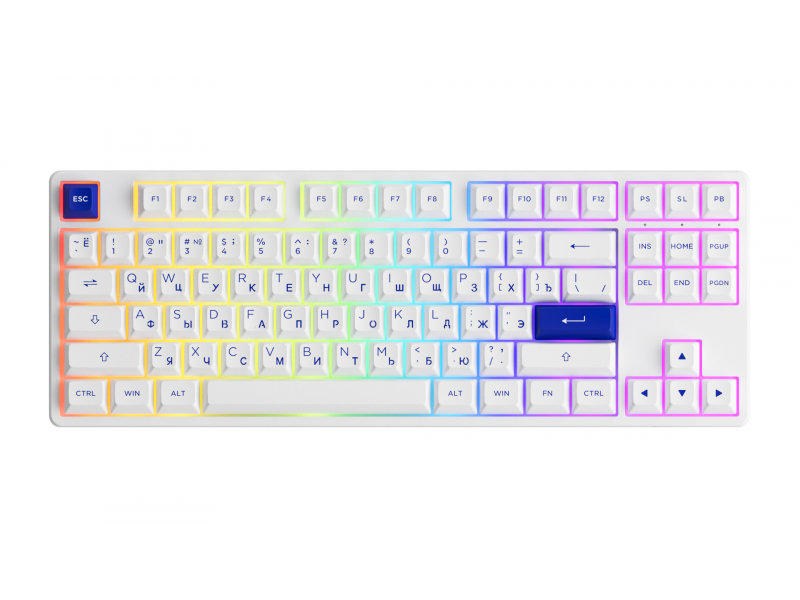 

Клавиатура Akko 5087S-White&Blue Jelly Purple 300773, 5087S-White