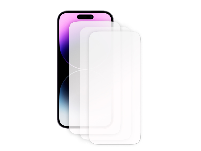 

Гибридное защитное стекло Krutoff для APPLE iPhone 14 Pro 3шт 282460, APPLE iPhone 14 Pro