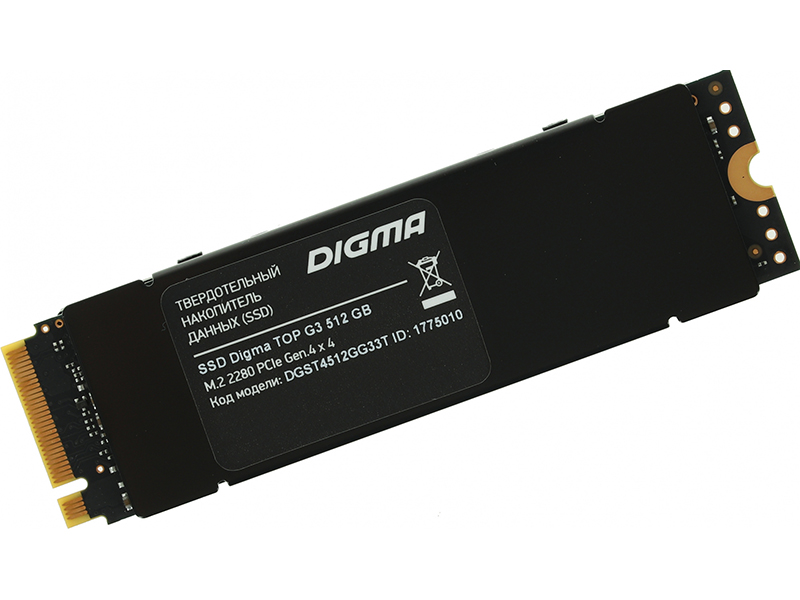 

Твердотельный накопитель Digma Top G3 512Gb DGST4512GG33T, DGST4512GG33T