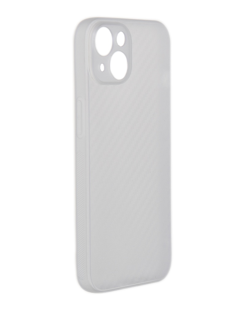 фото Чехол broscorp для apple iphone 14 carbon silicone white ip14-carbone-white