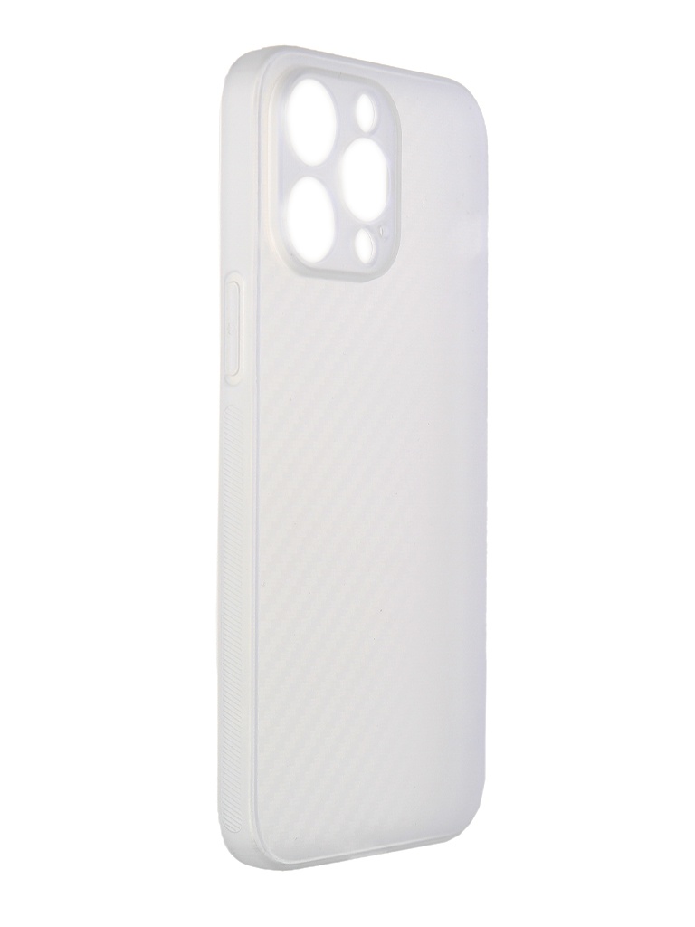 фото Чехол broscorp для apple iphone 14 pro max silicone carbon white ip14promax-carbone-white