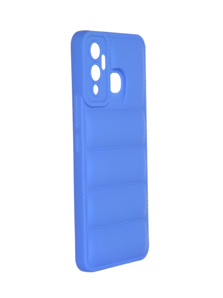 

Чехол DF для Infinix Hot 12 Play Silicone дутый Blue inJacket-02, Infinix Hot 12 Play