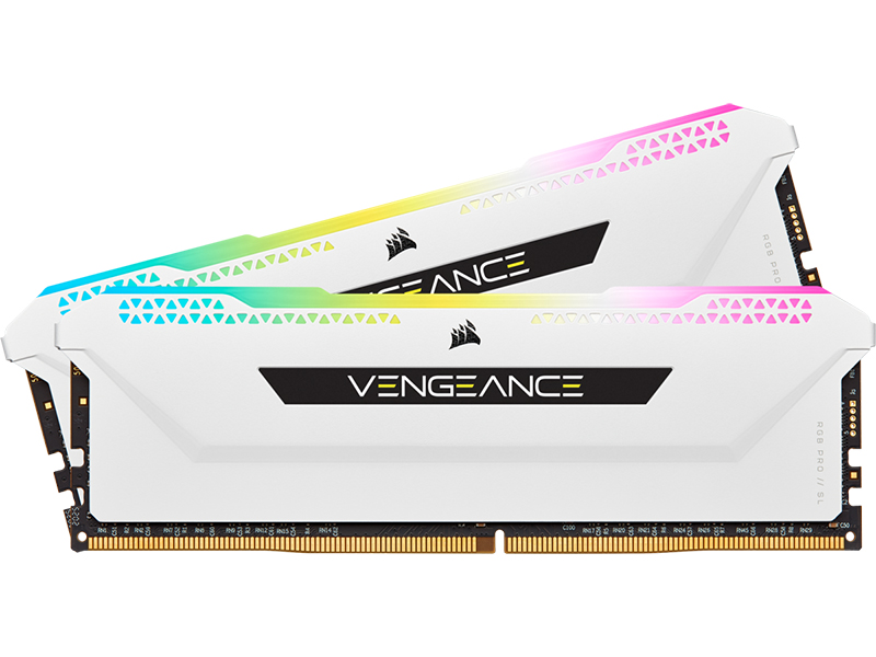 фото Модуль памяти corsair vengeance rgb pro sl ddr4 3200mhz pc4-25600 cl16 - 32gb kit (2x16gb) cmh32gx4m2e3200c16w