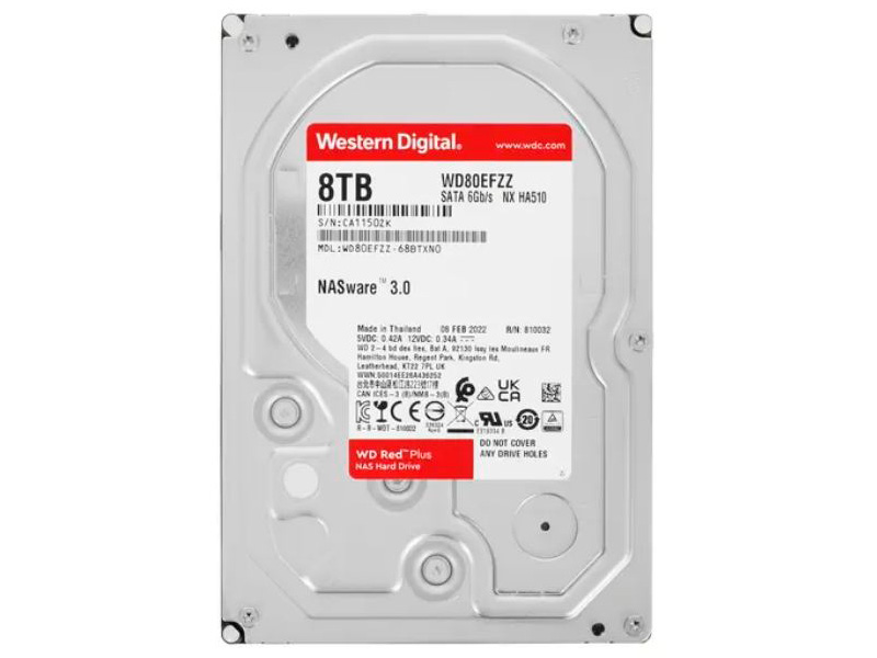 

Жесткий диск Western Digital 8Tb Red Plus WD80EFZZ, WD80EFZZ