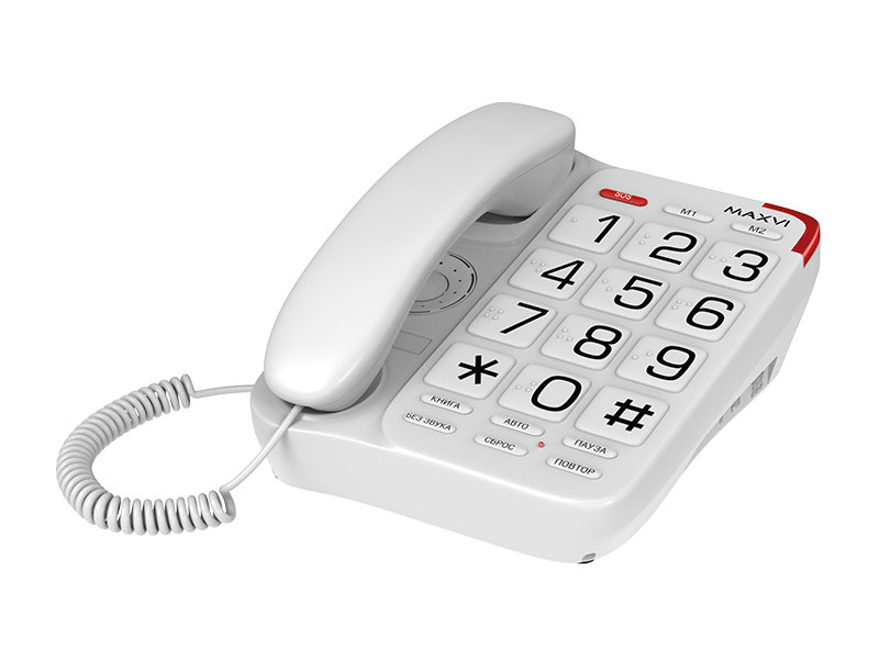 

Телефон Maxvi CB-01 White, CB-01