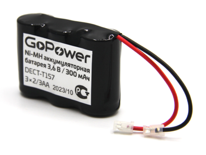 

Аккумулятор GoPower T157 PC1 NI-MH 300mAh 00-00015306, 00-00015306