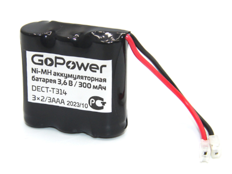

Аккумулятор GoPower T314 PC1 NI-MH 300mAh 00-00015307, 00-00015307