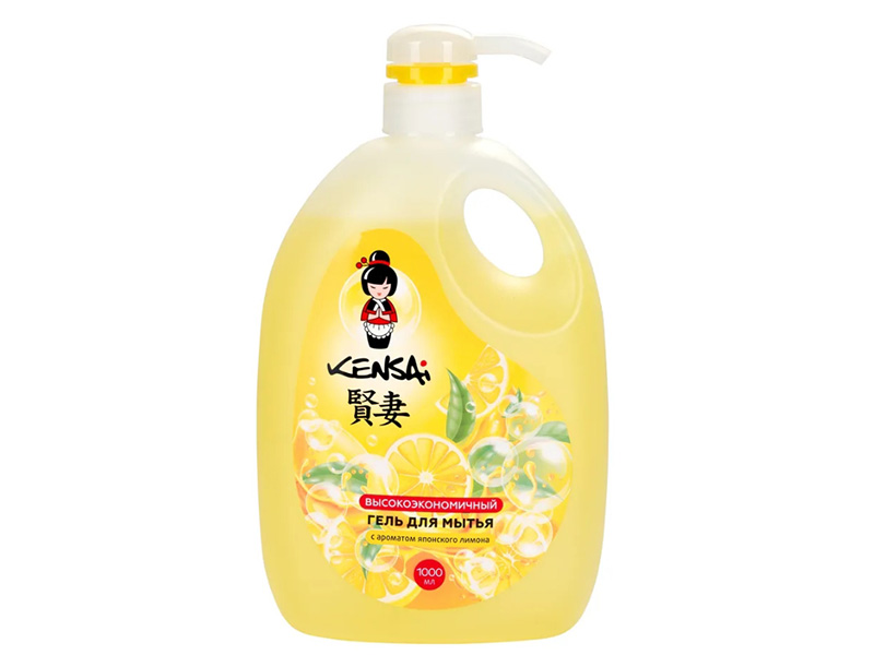 Гель для мытья посуды Kensai с ароматом японского лимона 1L 320674