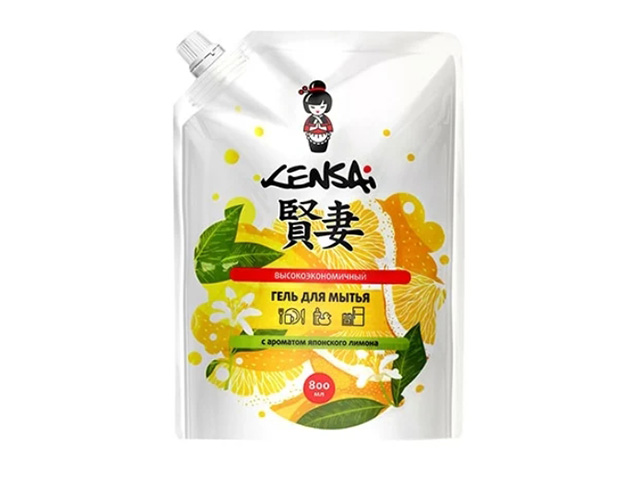 фото Гель для мытья посуды kensai с ароматом японского лимона 800ml 420931