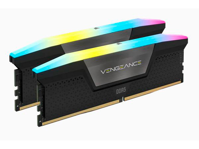 

Модуль памяти Corsair Vengeance RGB DDR5 DIMM 5600MHz PC-44800 CL36 - 32Gb KIT (2x16GB) CMH32GX5M2B5600C36, CMH32GX5M2B5600C36