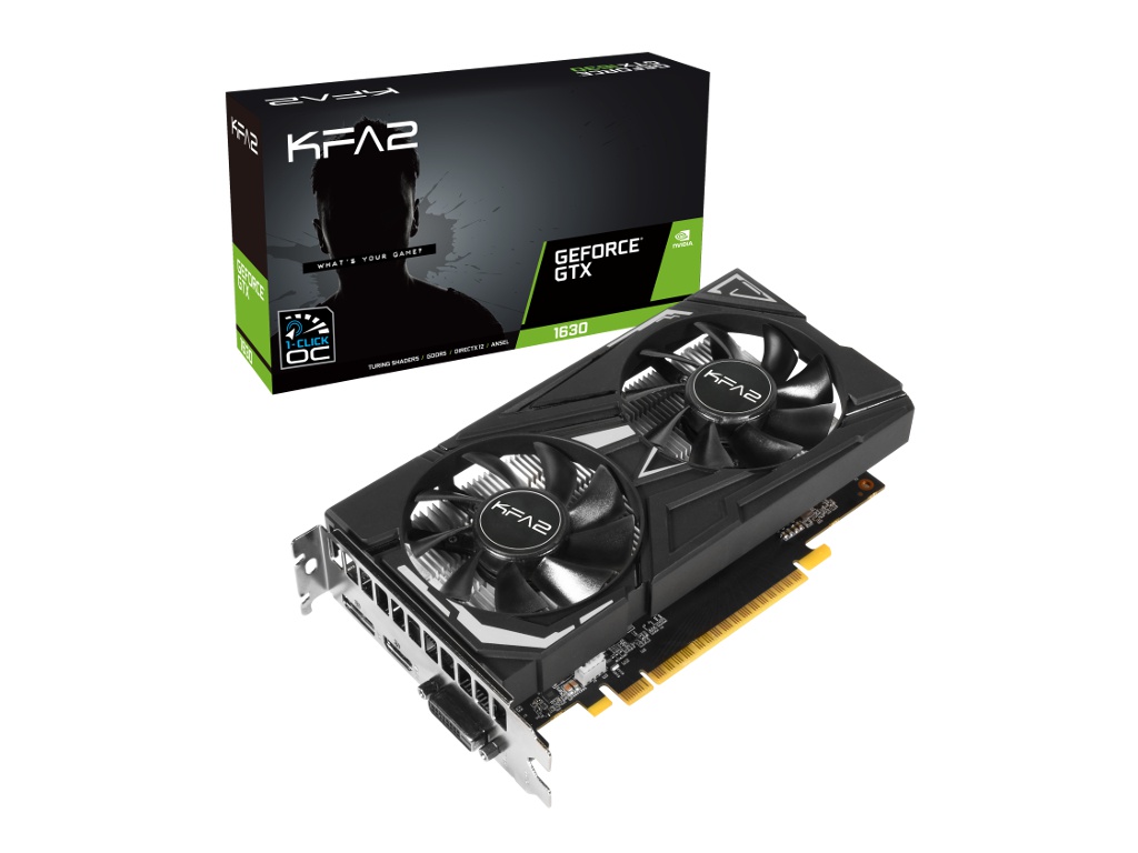 фото Видеокарта kfa2 gtx 1630 x 4gb 1800mhz pci-e 4096mb 12000mhz 64-bit dp hdmi 63nql4hp66ek