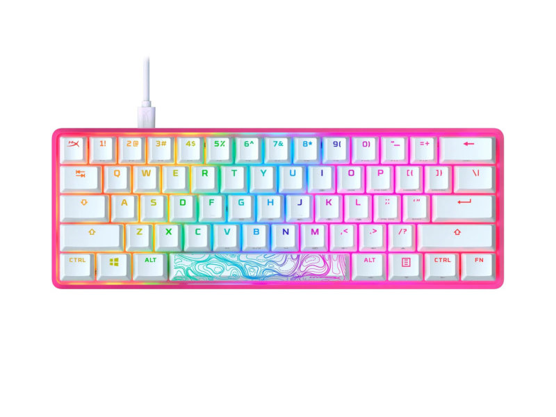 Клавиатура HyperX Alloy Origins 60 (Red Switches) Pink kingston mechanical keyboard hyperx alloy origins core rgb gaming keyboard 87 keys mechanical keyboard red switch