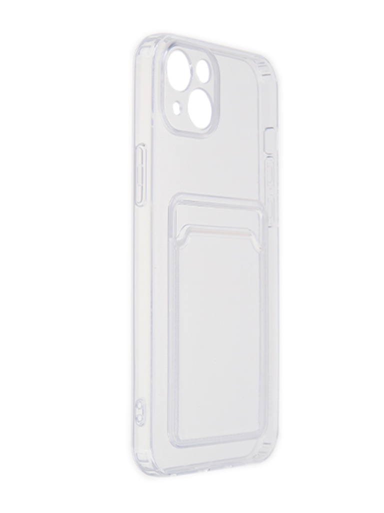 Чехол Zibelino для APPLE iPhone 14 Plus Silicone Card Holder Transparent ZSCH-IPH-14-PL-CAM-TRN for iphone 12 ring holder tpu phone case transparent