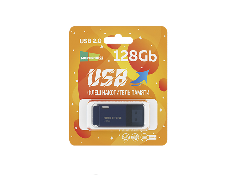 фото Usb flash drive 128gb - more choice 2.0 mf128 4610196401121