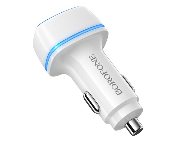

Зарядное устройство Borofone BZ14 2xUSB 2.4A LED White 6931474735911, BZ14