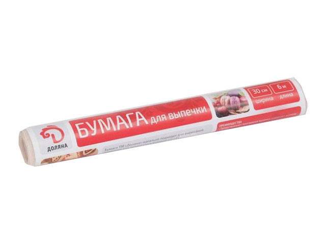 

Бумага для выпечки Доляна 30cm x 6m 991155, 991155