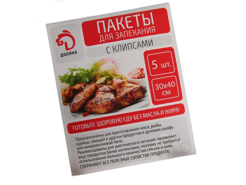 

Пакеты для запекания Доляна 30x40cm 5шт 4532967, 4532967
