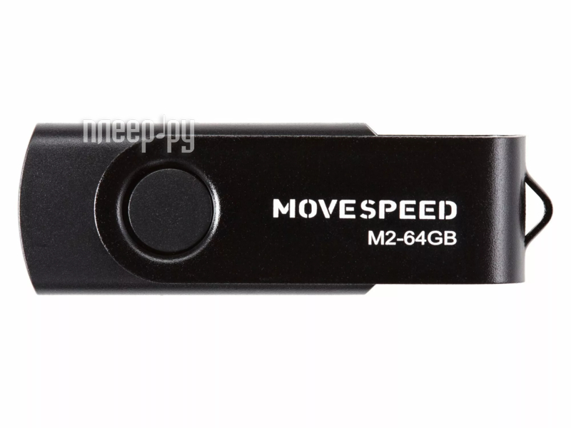

USB Flash Drive 64Gb - Move Speed M2 Black M2-64G, M2-64G