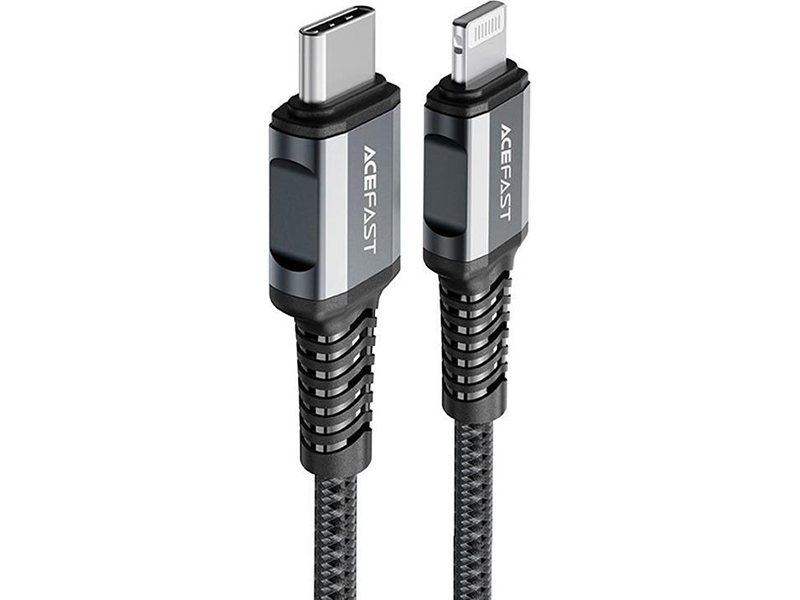

Аксессуар Acefast C1-01 USB Type-C - Lightning 1.2m Grey 6974316280491, 6974316280491