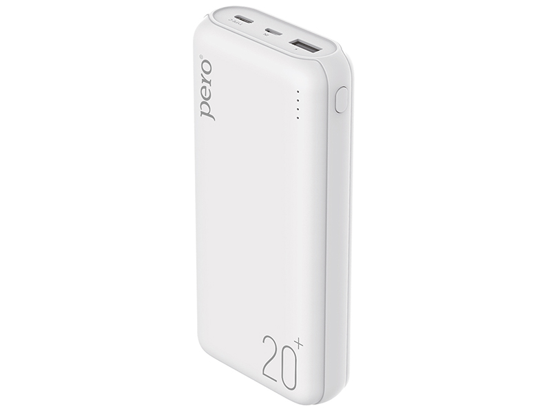 

Внешний аккумулятор Pero Power Bank 20000mAh PB04 White, PB04