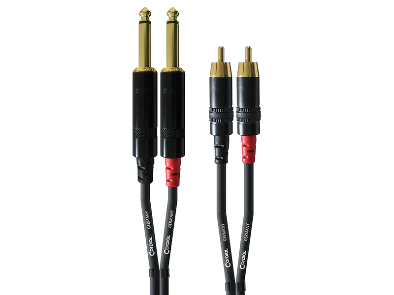 

Аксессуар Cordial CFU 0.6 PC RCA - Jack 6.3mm M 0.6m Black, CFU 0,6 PC
