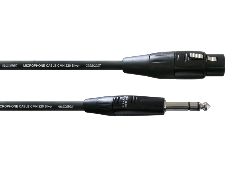 

Аксессуар Cordial CIM 3 FV XLR F - Jack 6.3mm M 3m Black, CIM 3 FV
