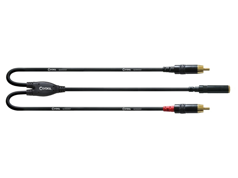 

Аксессуар Cordial CFY 0.3 YCC Jack 3.5mm F - 2xRCA M 0.3m Black, CFY 0,3 YCC