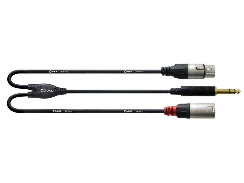 

Аксессуар Cordial CFY 1.8 VFM Jack 6.3mm - XLR M + XLR F 1.8m Black, CFY 1,8 VFM