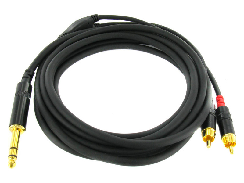 

Аксессуар Cordial CFY 3 VCC Jack 6.3mm - 2xRCA 3m Black, CFY 3 VCC