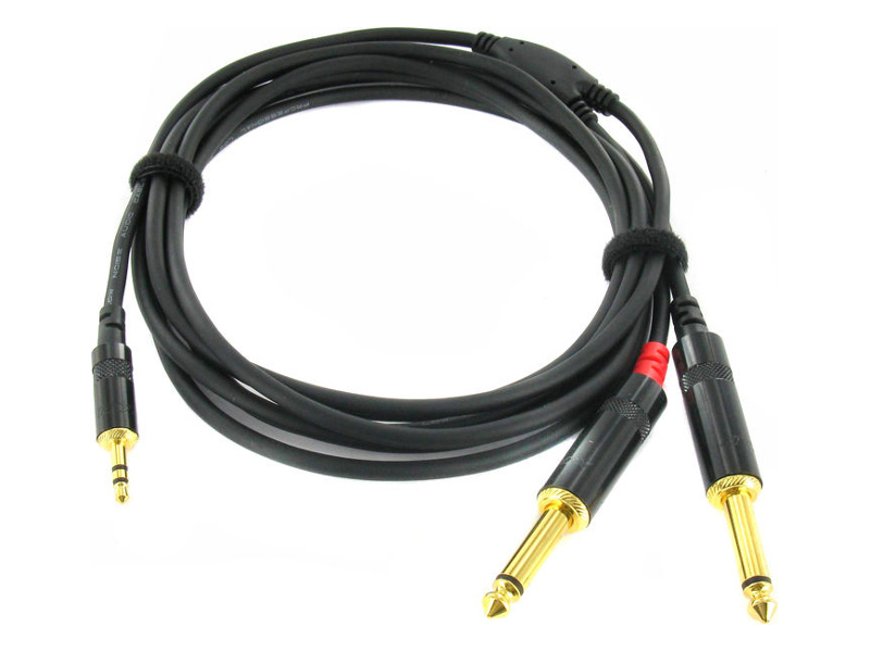

Аксессуар Cordial CFY 3 WPP-LONG Jack 3.5mm - 2xJack 6.3mm M 3m Black, CFY 3 WPP-LONG