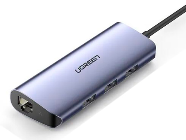 Хаб USB Ugreen USB-A - 3xUSB3.0+RJ45+MicroUSB 60719 CM252