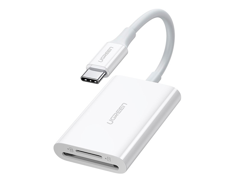 

Карт-ридер Ugreen CM265 USB-C - SD+TF 4.0 White 60724, CM265