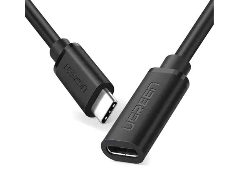 

Аксессуар Ugreen US353 USB-C/M - USB-C/F 1m Black 10387, US353
