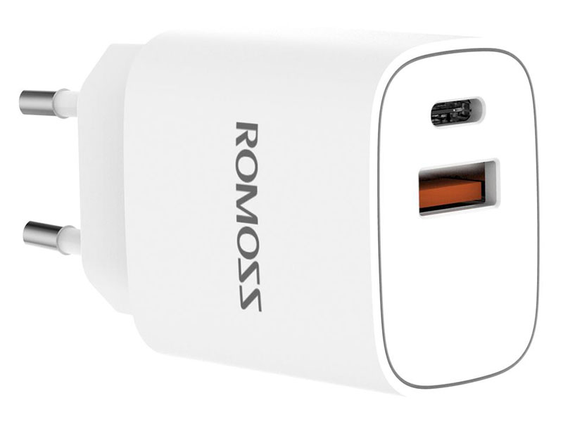 

Зарядное устройство Romoss USB + Type-C 3A 20W AC20T, AC20T