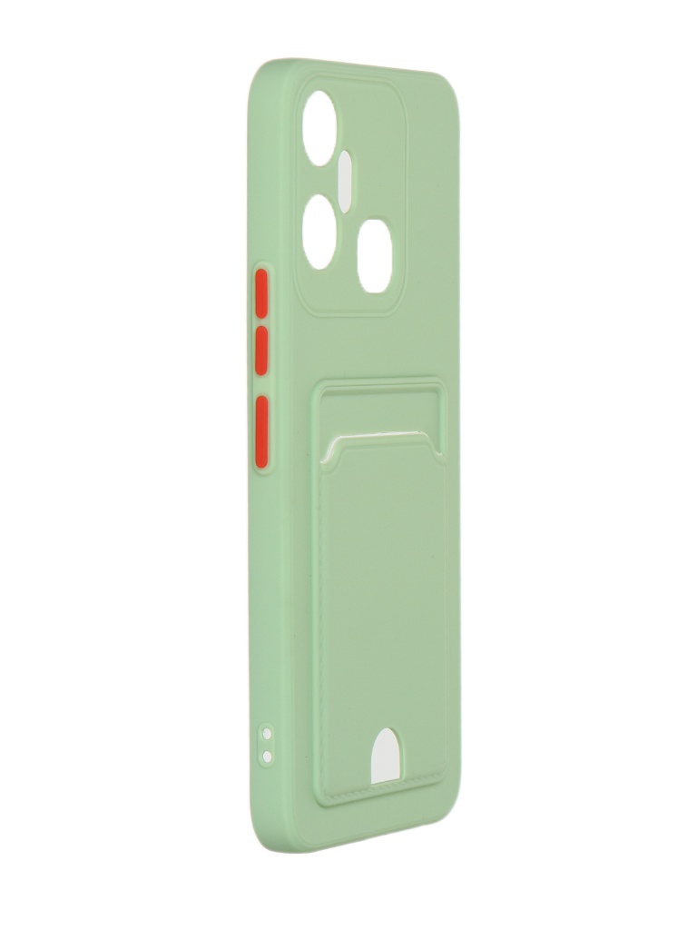 

Чехол DF для Infinix Smart 6 Plus Silicone Light Green inCardcase-02, Infinix Smart 6 Plus