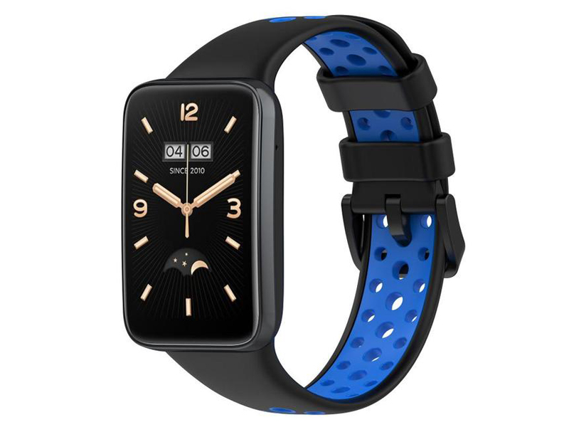 

Аксессуар Ремешок DF для Xiaomi Mi Smart Band 7 Pro Silicone Black-Blue xiSportband-04, Xiaomi Mi Smart Band 7 Pro