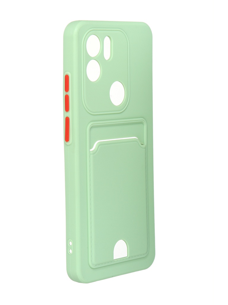 

Чехол DF для Xiaomi Redmi A1+ Silicone с отделением для карты Light Green xiCardCase-04, Xiaomi Redmi A1+