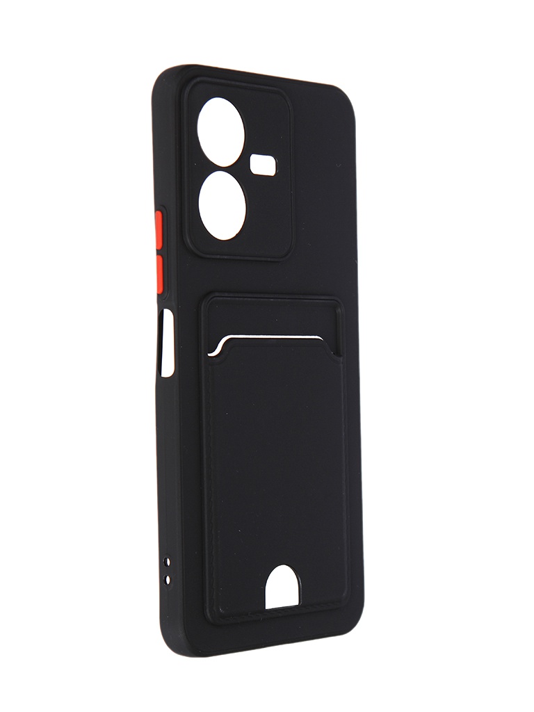 

Чехол DF для Vivo Y22 Silicone с отделением для карты Black vCardCase-03, Vivo Y22