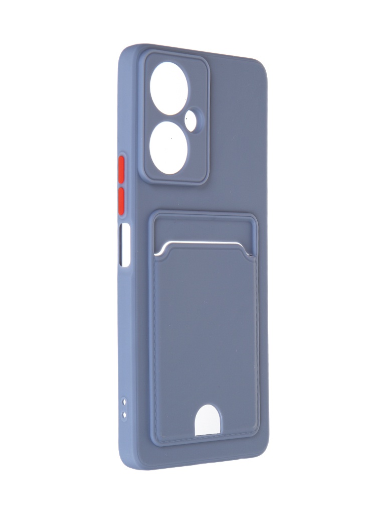

Чехол DF для Tecno Camon 19 / 19 Pro Silicone с отделением для карты Gray-Blue tCardCase-01, Tecno Camon 19 / 19 Pro