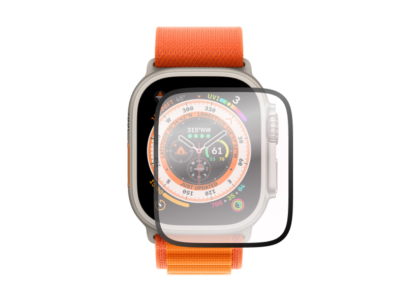 

Аксессуар Защитная пленка Zibelino для APPLE Watch Ultra PMMA 49mm Black ZTP-APPL-WH-49, APPLE Watch Ultra